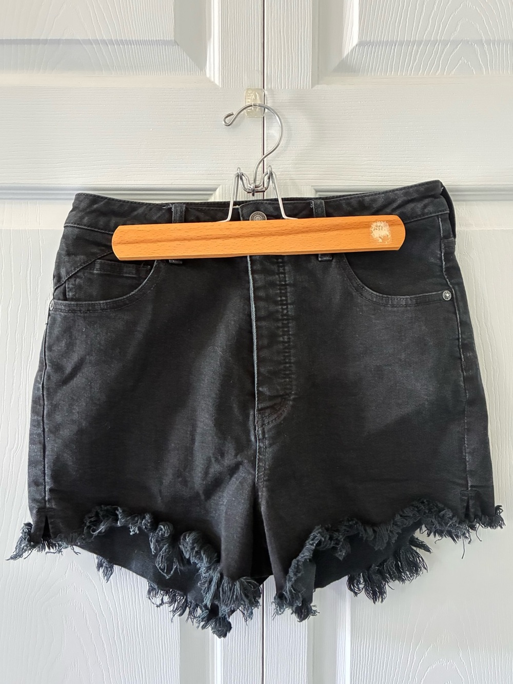 We the Free Black High-Waist Cutoff Women's Jean Shorts size 30